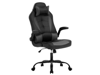 Aga Herní židle DS5009, masážní, černá/červená, syntetická kůže/plast, výška 128 cm