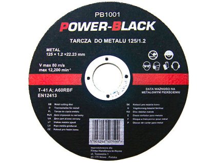 Řezný kotouč na kov 125 mm 1,2 mm 22,2 mm PB1001