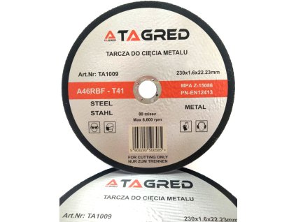 Řezný kotouč na kov, hliník, mosaz, ocel SLIM RBF 230x1,6 mm TA1009 1