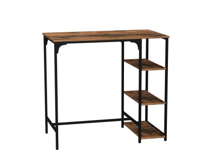 Aga Pracovní stůl MR2121 Praktický, Černá, Hnědá, 109x60x100 cm, Dřevotříska