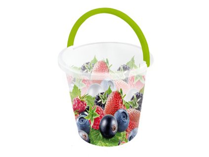 Plastový kbelík s potiskem Ovoce 10 l BRANQ