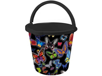 Plastový kbelík s potiskem Motýl 10 l BRANQ