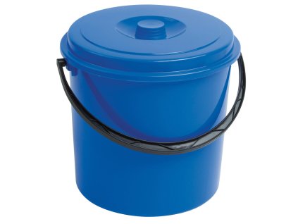 Modrý plastový kbelík s víkem 16 l CURVER