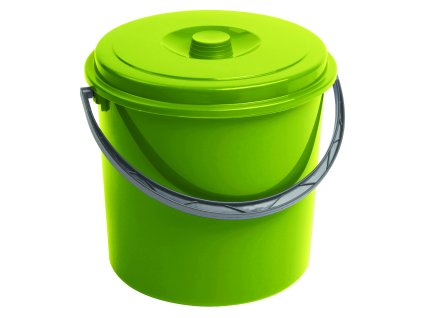 Zelený plastový kbelík s víkem 16 l CURVER