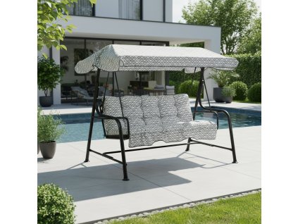 Patio Zahradní houpačka Hawaii Black Edition s bočními stolky H039-06PB