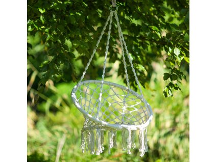 Závěsné křeslo Čapí hnízdo Ecru 50 / 70 x 123 cm PATIO