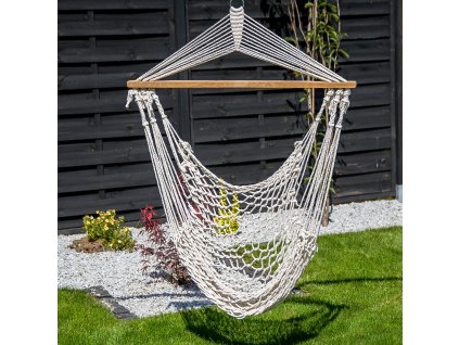 Závěsné houpací brazilské křeslo / síť Ecru 90 x 70 cm PATIO