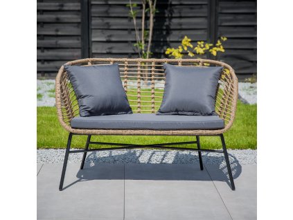 Zahradní lavice Danielle z technorattanu béžová