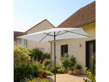 Slunečník na balkón ecru 210 x 140 cm PATIO