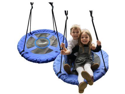 Houpací křeslo čapí hnízdo 80 cm modrá