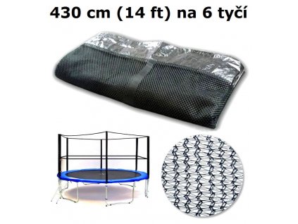 Ochranná síť na trampolínu 430 cm (14 ft) na 6 tyčí 1