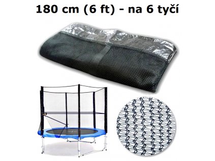 Ochranná síť na trampolínu 180 cm (6 ft) na 6 tyčí 1