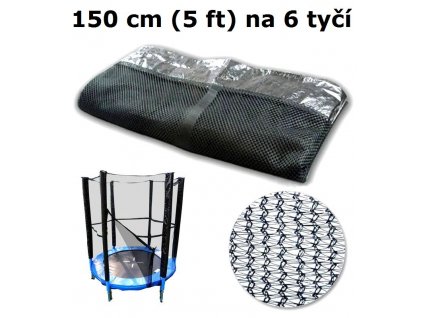 Ochranná síť na trampolínu 150 cm (5 ft) na 6 tyčí 1