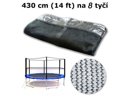 Ochranná síť na trampolínu 430 cm (14 ft) na 8 tyčí 1