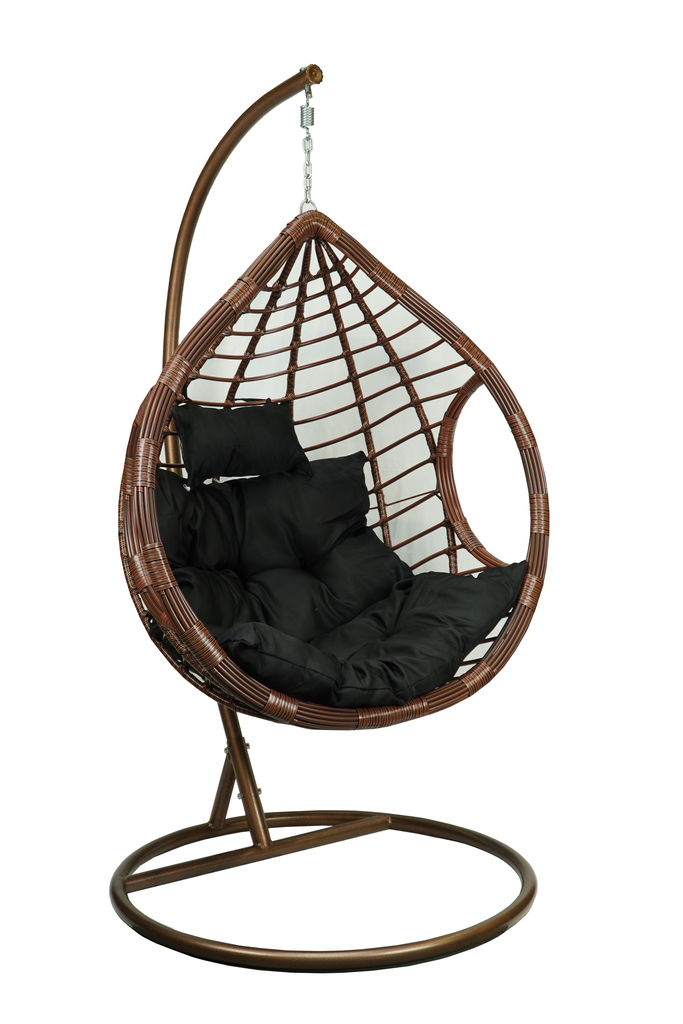 Tomido Zahradní houpací závěsné křeslo Dominikana BROWN L062405-BR