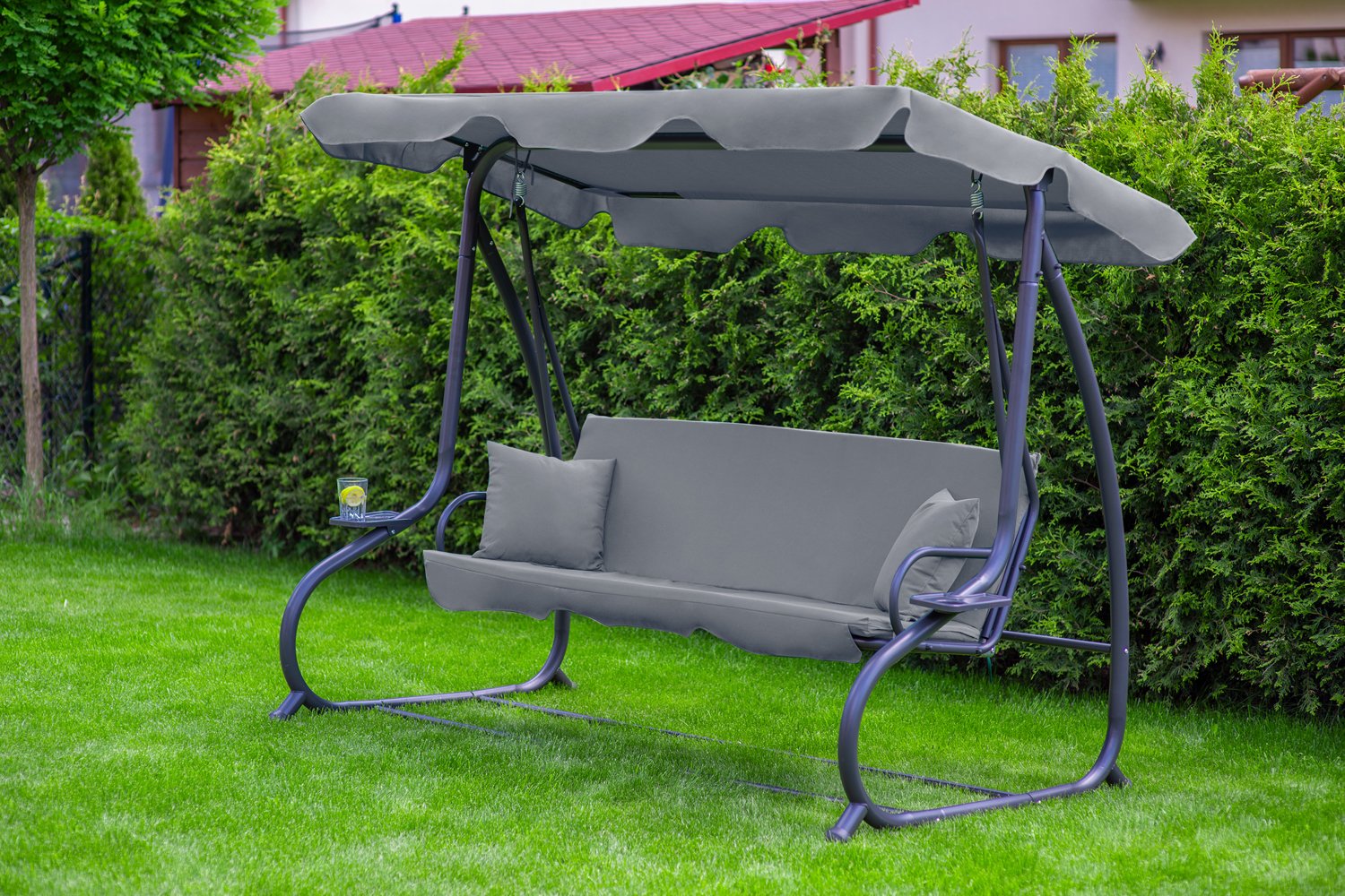 Tomido Zahradní houpačka COMFORT LUX šedá 1604