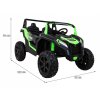 Elektrická Bugina Buggy ATV STRONG 180W, 24V zelená