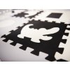 Dětské pěnové puzzle černo-bílé 9