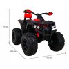 Dětská elektrická čtyřkolka ATV Power 4x4 červená 4