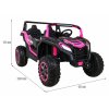 Elektrické autíčko Buggy UTV Strong 24 V-MAX růžové