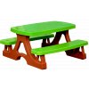 Tomido dětský stůl a židle pro zahradní domeček GREEN