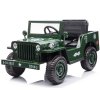 Dětský elektrický vojenský jeep willys SMALL 4x4 tmavě zelený 1