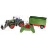 RC traktor se zeleným přívěsem 1:28 27MHz 1