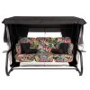 Zahradní houpačka Venezia Lux Black Edition s moskytiérou, polštářky a bočními stolky G052-23IB PATIO 3