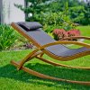 Černé zahradní houpací lehátko Larice PATIO 2