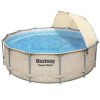 Nadzemní bazén Power Steel s baldachýnem 396 x 107 cm 11133 l BESTWAY