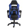 Aga Kancelářská židle Černo - Modrá s opěrkou pro nohy