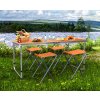 k13286 aga kempingovy skladaci set oranzovy camping set