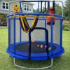 Trampolina dla dzieci ogrodowa siatka pilki koszykowka 150cm niebieska 182403