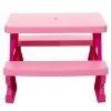 Dětský zahradní stůl s lavičkami růžový