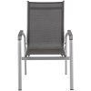 Zahradní křeslo Hliníkové Basic Plus Antracit Stříbrná