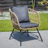 Zahradní křeslo z technorattanu Danielle Beige PATIO