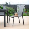 Šedá zahradní židle z technorattanu Columbus PATIO
