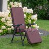 Polohovací zahradní křeslo s podnožkou Modena Plus Square Black Edition H047-04PB PATIO