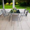 Zahradní stůl z technorattanu Lupus Grey 150 x 90 x 73 cm PATIO