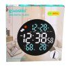Zegar Ścienny Cyfrowy LED Data Temperatura Wilgotność Alarm Pilot 25 cm