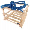 Dětská dřevěná houpačka modrá