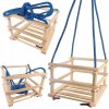 Dětská dřevěná houpačka modrá