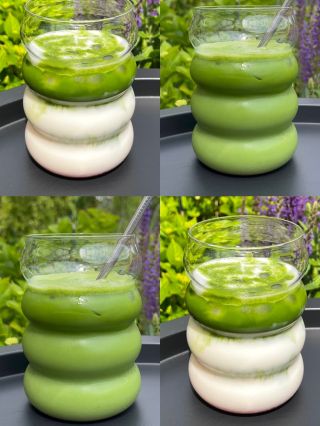 Ledové kokosovo - jahodové matcha latte je na horké letní dny nutnost😍🙏🏼 #tomikamatcha #matchalatte