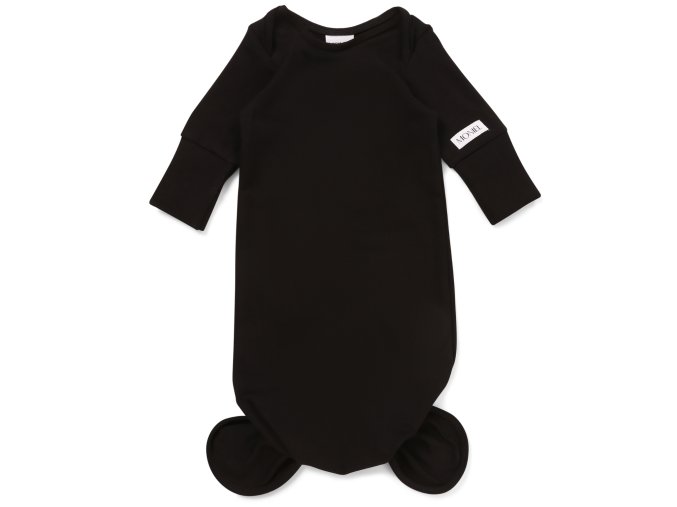 Moniel Novorozenecké body s uzlem All Black černá 0-3 měsíce
