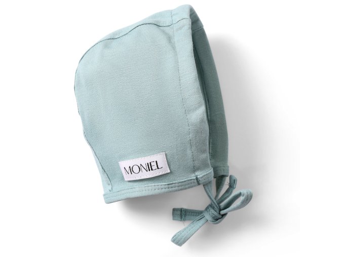 Moniel Dětská rostoucí zavazovací čepice Pastel mintová