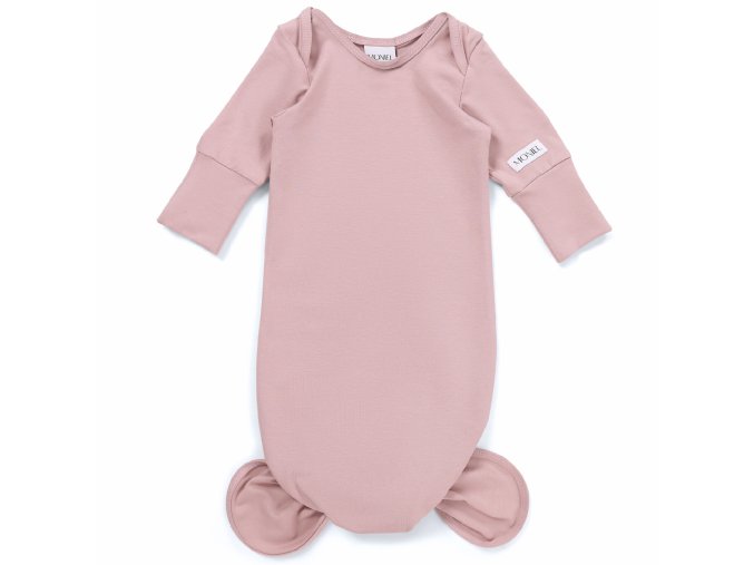Moniel Novorozenecké body s uzlem Pastel růžová 0-3 měsíce