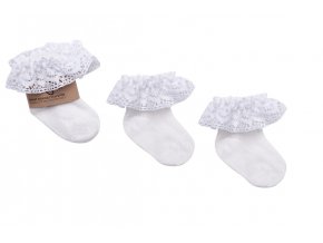 Mama's Feet Dětské ponožky Vintage Love White bílé