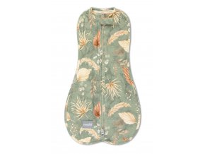 Zavinovačka Sleepee First Step Swaddle s čepičkou zdarma Bohemian Green