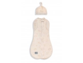 Zavinovačka Sleepee Second Step Swaddle s čepičkou zdarma Vintage Cream