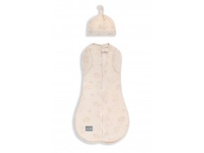 Zavinovačka Sleepee Second Step Swaddle s čepičkou zdarma Vintage Cream